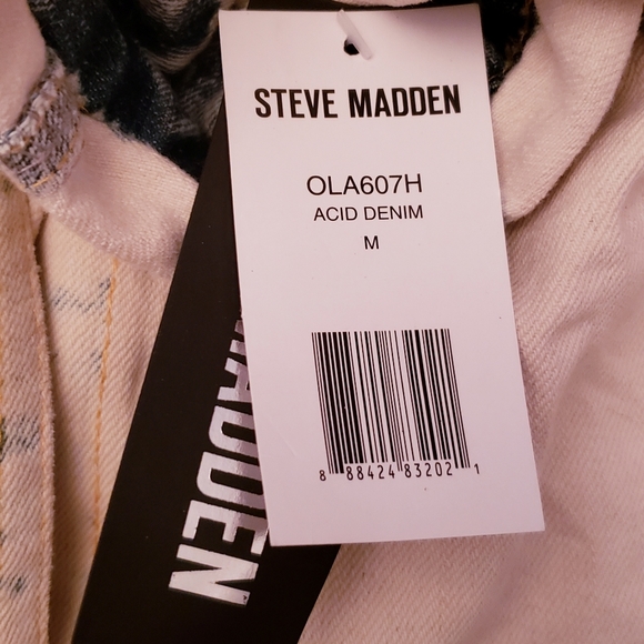 Steve Madden Womens Acid Was Denim Anorak Jacket - Picture 7 of 8